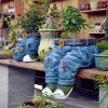 1pc Funny Indoor And Outdoor Flower Pots Resin Denim Pants Ornaments Creative Flower Pot Decoration Crafts Retro Garden Decoration