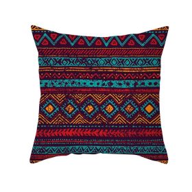 Fashionable Geometric Retro Linen Pillowcase (Option: 13 Style-45X45cm)