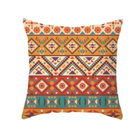 Fashionable Geometric Retro Linen Pillowcase (Option: 1 Style-45X45cm)