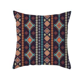 Fashionable Geometric Retro Linen Pillowcase (Option: 4 Style-45X45cm)