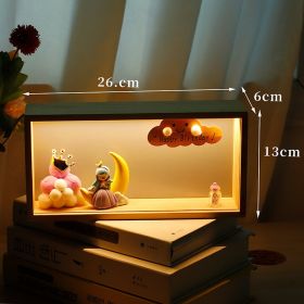 Bedside Night Light Box Astronaut Small Decoration (Option: Long Hair Princess-USB)