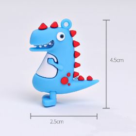 Cartoon Soft Rubber Keychain Pendant (Option: Blue-12PCS)