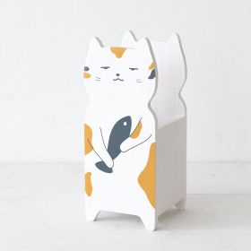 Desktop Cute Bookshelf Stationery Pen Holder (Option: Three flowers)