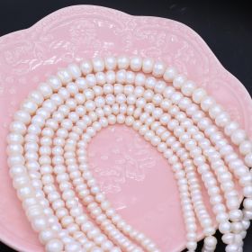 Natural Freshwater Flat Round Small Pearls (Option: 8to9mm)