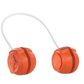 Storage Hook Outdoor Portable Colorful Light Mini Leafless Neck Halter Little Fan (Option: Yang Orange-1600mah)