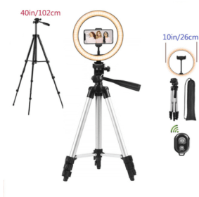 Ring Mobile Phone Holder Bracket Tripod Round Fill Light 3 Colors (Option: B-USB)