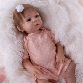 Full Glue Water-in Baby Doll Toy (Option: Orange suit-Cloth body)